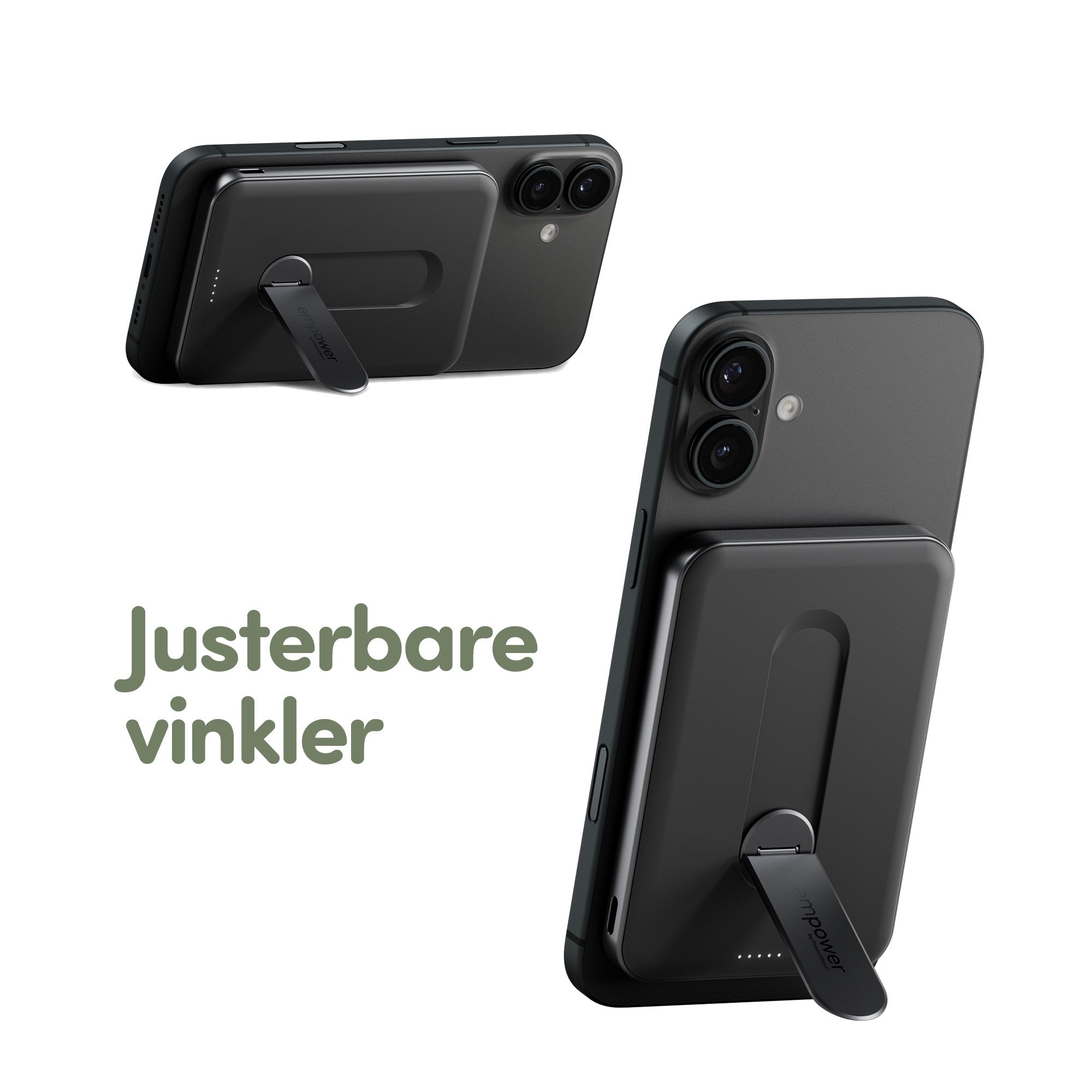 empower™ by PanzerGlass® empower™ Bank m. Spin Stand | 5000mAh | Space Black